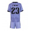 Real Madrid Ferland Mendy #23 Bortaställ Barn 2022-23 Korta ärmar (+ Korta byxor)